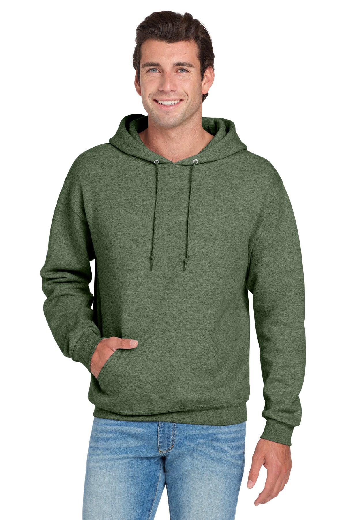 996M-MilitaryGreenHeather-2XL