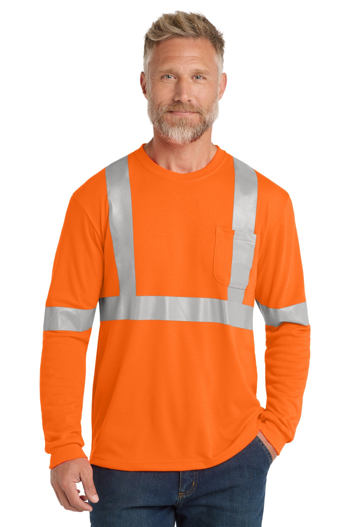 CS401LS-SafetyOrangeReflective-XS