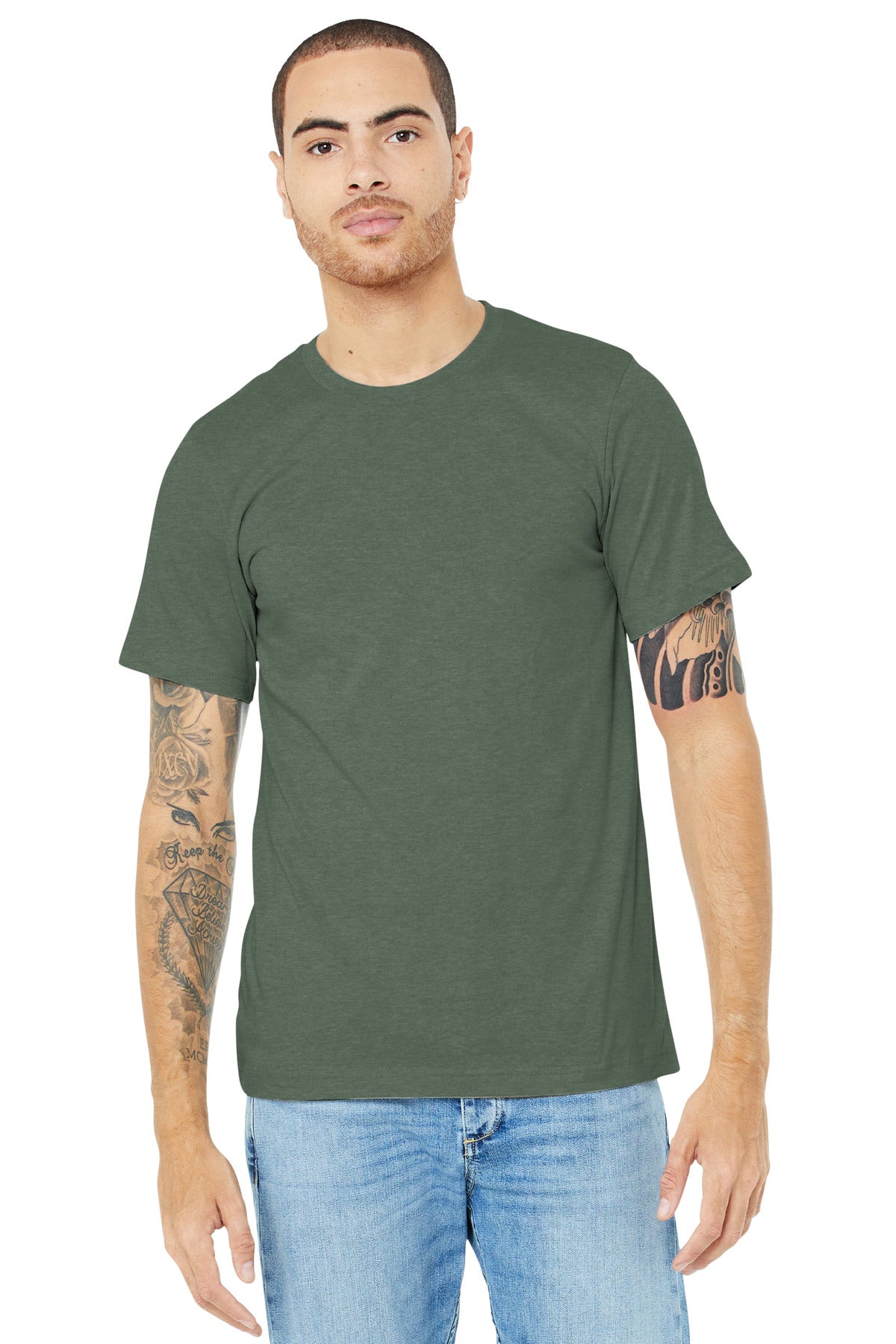 BC3001CVC-HeatherMilitaryGreen-XS