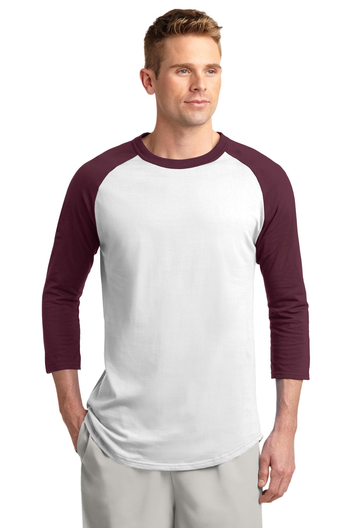 T200-WhiteMaroon-XS