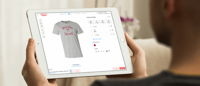 Image of webstore on a tablet